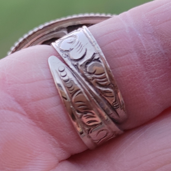 Tibetan Large Black Obsidion Ring (adjustable) - Picture 4 of 14